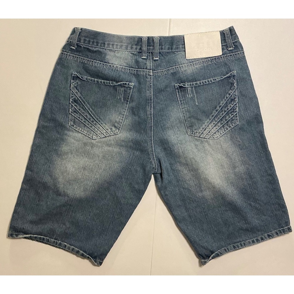 Y2K Akademiks Mens Baggy Jorts Cotton Blend Streetwear Grunge Skater Fits 36 - Picture 2 of 7